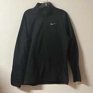 Nike Dri Fit Men’s Black 1/4 Zip Top Sweatshirt Size Large
